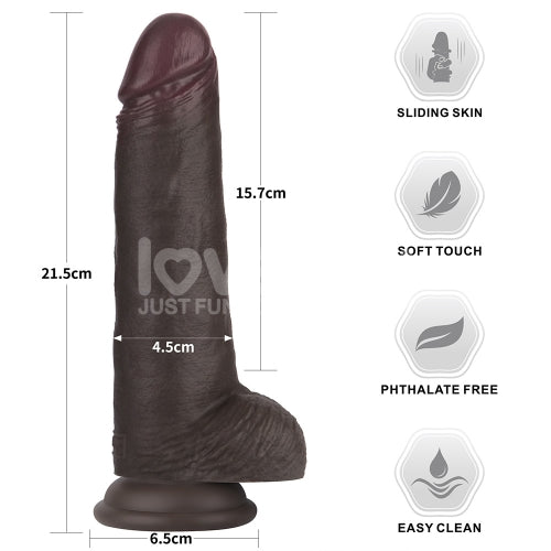 Dildo - Reallistic Sliding Skin Pro II สี Black