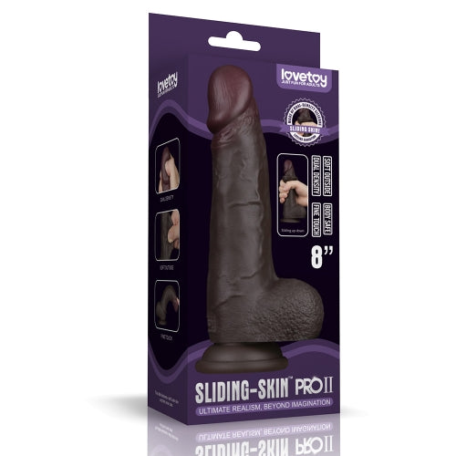 Dildo - Reallistic Sliding Skin Pro II สี Black