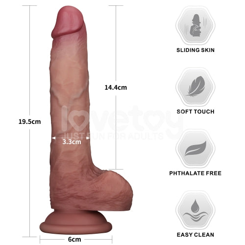 Dildo - Reallistic Sliding Skin Pro II Dual Layer Silicone สี Flesh  ทั้ง 5 ขนาด