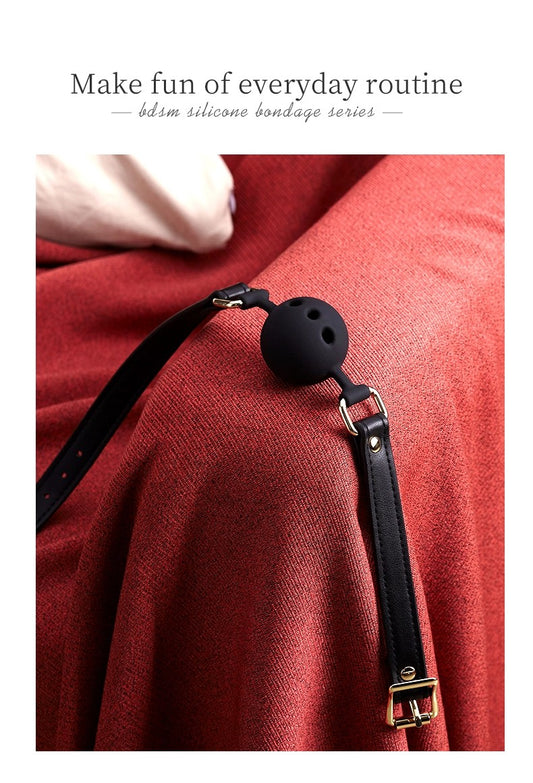 BDSM – Belt silicone three-hole ball