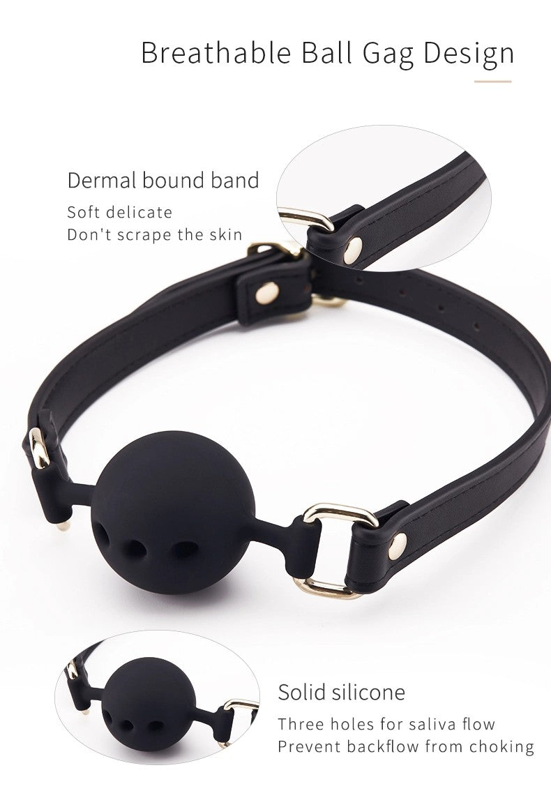 BDSM – Belt silicone three-hole ball